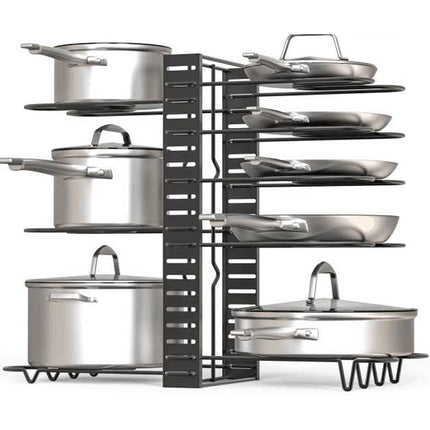 8 Tiers Iron Storage Racks Kitchen Organizer Shelf Holder Black Drain Rack Drying For Sink For Tableware Kitchen Organizer - Wnkrs