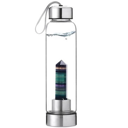 Crystal Infused Elixir Glass & Bamboo Water Bottle - Wnkrs