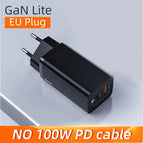 EU Plug 2port Black