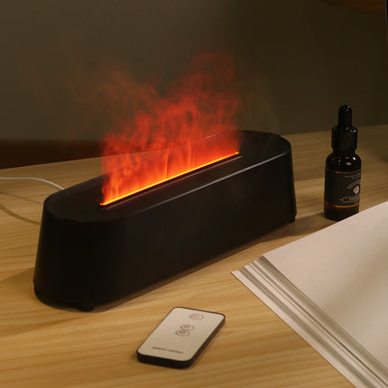 Diffuseur d'aromathérapie à simulation de flamme – Humidificateur à ultrasons avec télécommande