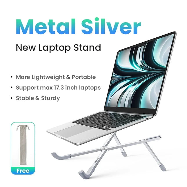 Soporte ajustable de aluminio para computadora portátil