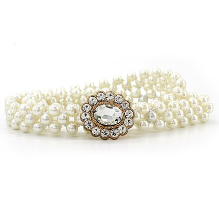 Women's Stylish Floral Belt with Pearls - Wnkrs