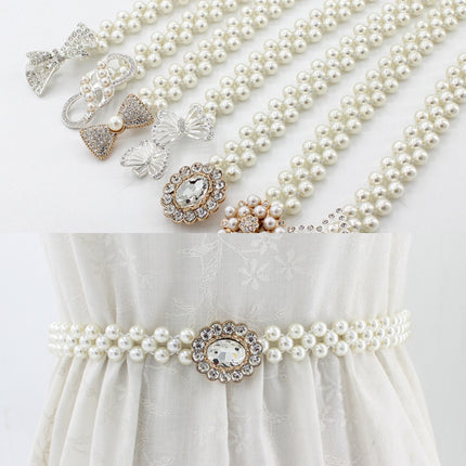 Women's Stylish Floral Belt with Pearls - Wnkrs