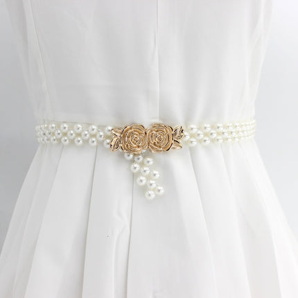 Women's Stylish Floral Belt with Pearls - Wnkrs