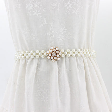 Women's Stylish Floral Belt with Pearls - Wnkrs