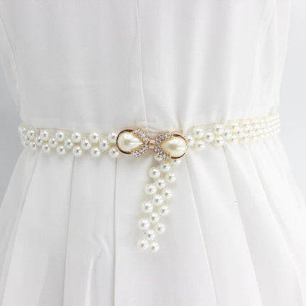 Women's Stylish Floral Belt with Pearls - Wnkrs