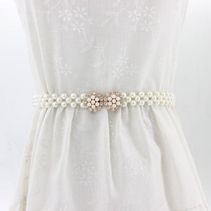 Women's Stylish Floral Belt with Pearls - Wnkrs