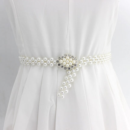 Women's Stylish Floral Belt with Pearls - Wnkrs