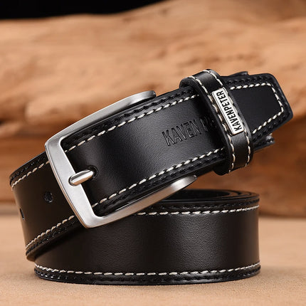 Ceinture en cuir véritable pour hommes