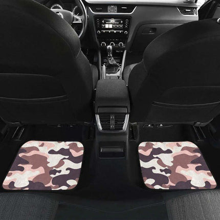 Chic Pink & Brown Camo Car Floor Mats - Wnkrs