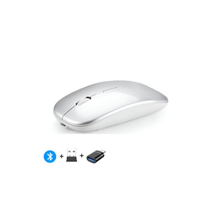 Rechargeable Wireless Mouse with Bluetooth and 2.4GHz Dual Modes