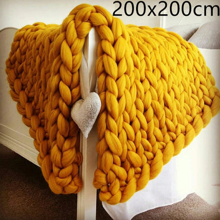 Acrylic woven super thick wool blanket - Wnkrs