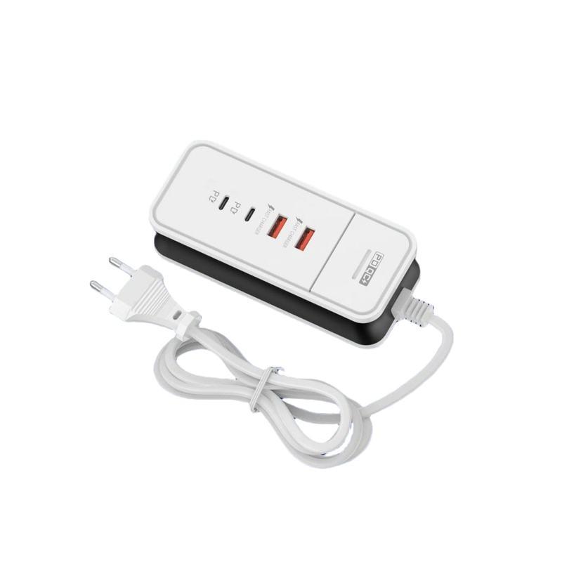 Compact 4-Port USB Wall Charger with Fast Charging