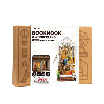 DIY 3D Book Nook Gardenhouse Puzzle with Lights - Wnkrs