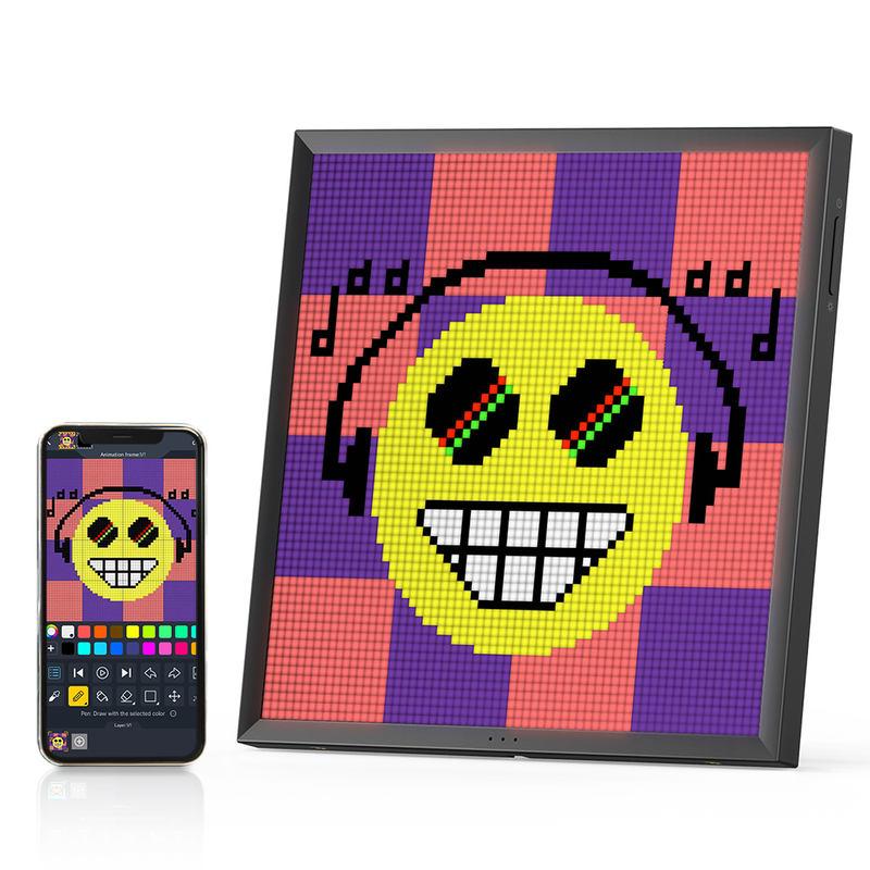 64x64 LED Pixel Art Display Board with WiFi and Custom Animations