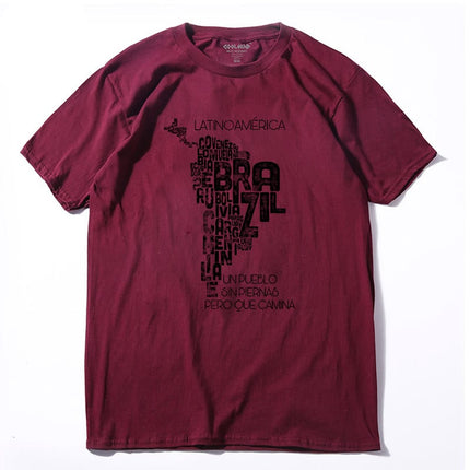 Men's Fashion Street Style Map Printed T-Shirts - Wnkrs