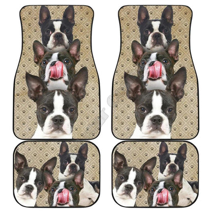 Funny Boston Terrier 3D Car Floor Mats - Wnkrs