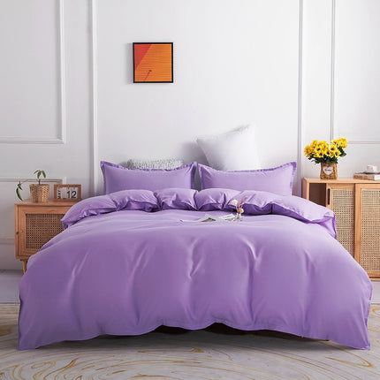 Pure Color Double-sided Four-piece Bedding Set - Wnkrs