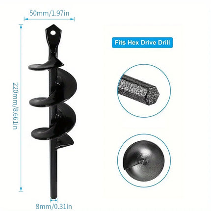 Broca para barrena de suelo de jardín de alta resistencia para plantar y cavar