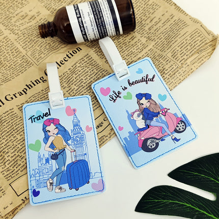 2-Piece Set PU Leather Luggage Tags