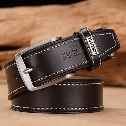 Ceinture en cuir véritable pour hommes