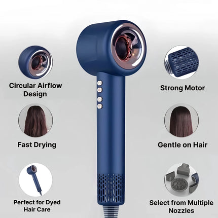 220V Leafless Personal Hair Dryer with Negative Ion Styling Tool - Wnkrs