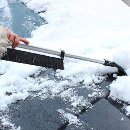 Extendable Car Ice Scraper with Snow Brush: Quick and Efficient Winter Cleaning - Wnkrs