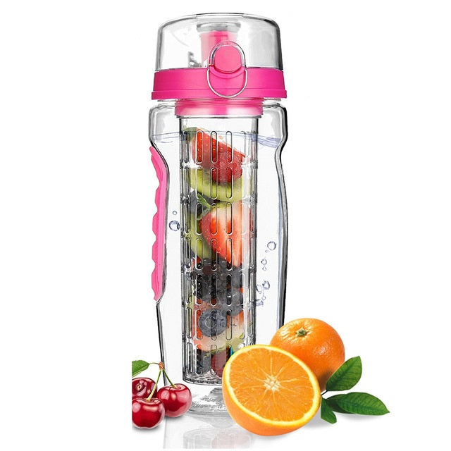 BPA Free Fruit Infuser Juice Shaker Sports Lemon Water Bottle Tour hiking Portable Climbing Camp Bottles - Wnkrs