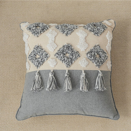 Cotton canvas tassel square pillow case - Wnkrs