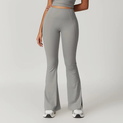 Pantalon de yoga évasé taille haute pour femme