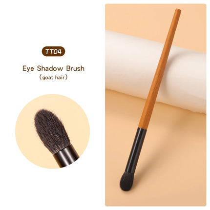 Brocha para difuminar sombras de ojos de pelo de cabra suave