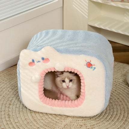 Acogedora cama para gatos con cojín