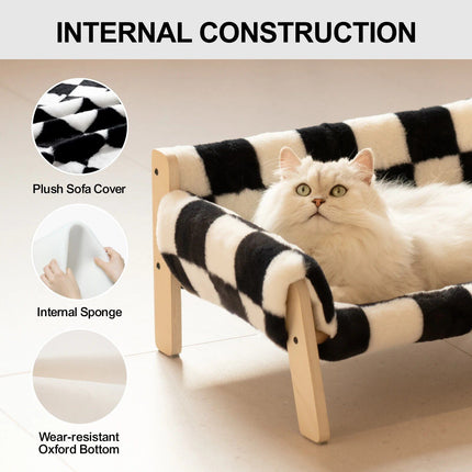 Mewoofun Plush Wooden Pet Bed - Wnkrs