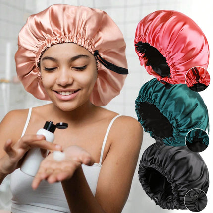 Bonnet en soie ajustable pour femme