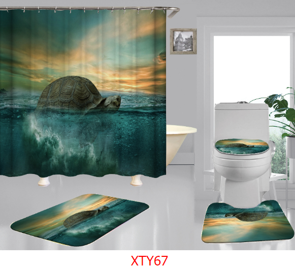 Ocean digital printing shower curtain - Wnkrs