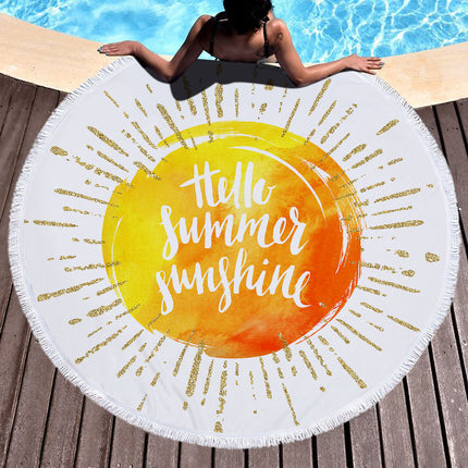 Summer round printed beach towel - Wnkrs