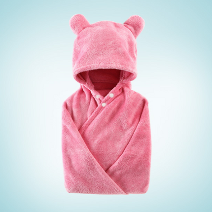 Cotton baby care hooded bath towel - Wnkrs