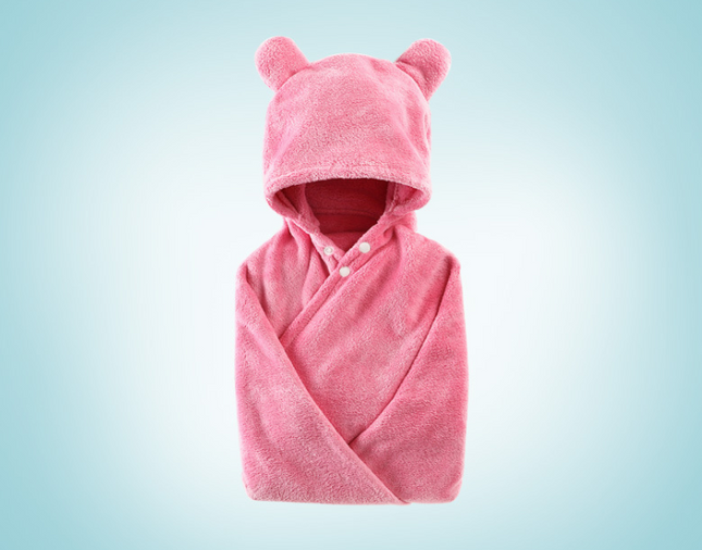 Cotton baby care hooded bath towel - Wnkrs