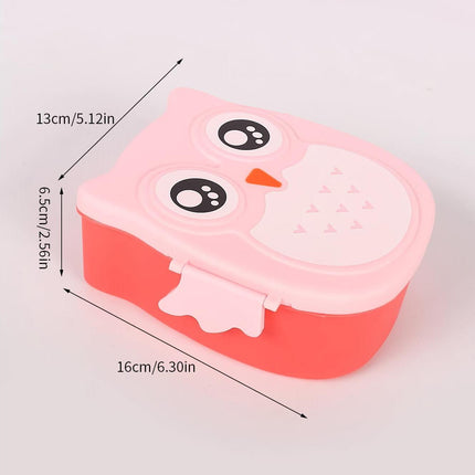 Microwave Cartoon Owl Lunch Box: Fun & Functional Food Storage for Kids