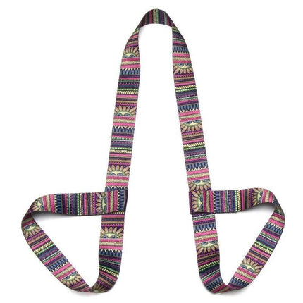 Sangle de tapis de yoga multicolore pour un transport facile