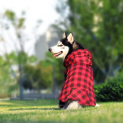 Abrigo de invierno para perros grandes con capucha desmontable