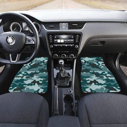 Forest Green Camouflage Car Floor Mats - Wnkrs