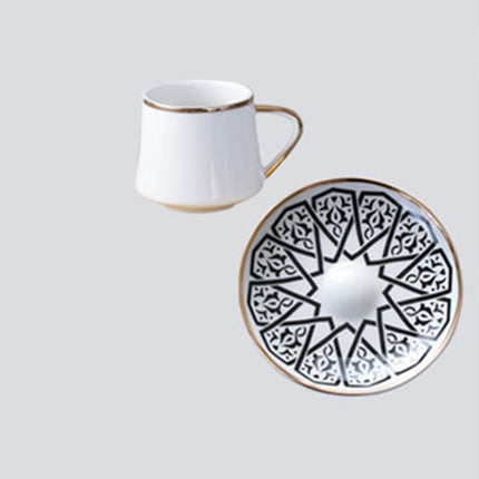 Turkish Ceramic Coffee Cup And Saucer Set - Wnkrs