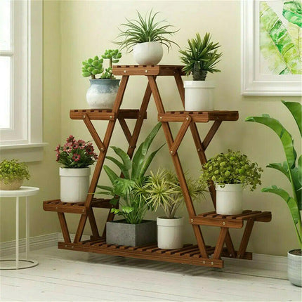 6 Tiered Wood Plant Stand - Wnkrs