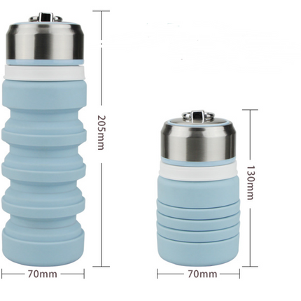 Folding telescopic silicone water bottle - Wnkrs