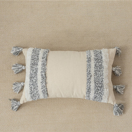 Cotton canvas tassel square pillow case - Wnkrs