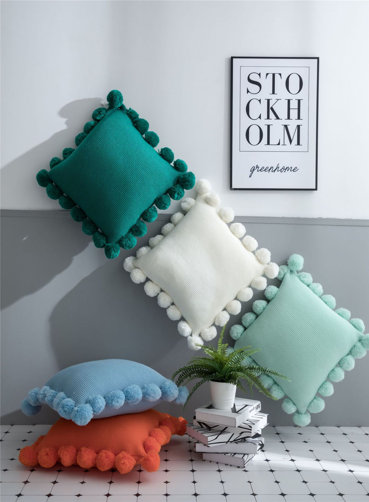 Plush ball pillowcase