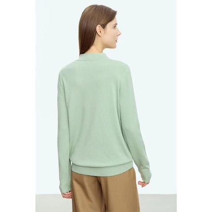 Minimalist U-Collar Long Sleeve Pullover