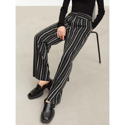 Pantalon large rayé élégant pour femme