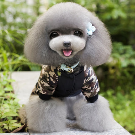 Chaqueta de camuflaje de invierno para mascotas